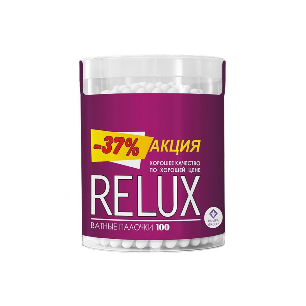 "RELUX" ватные палочки (цилиндр) 1*100*24