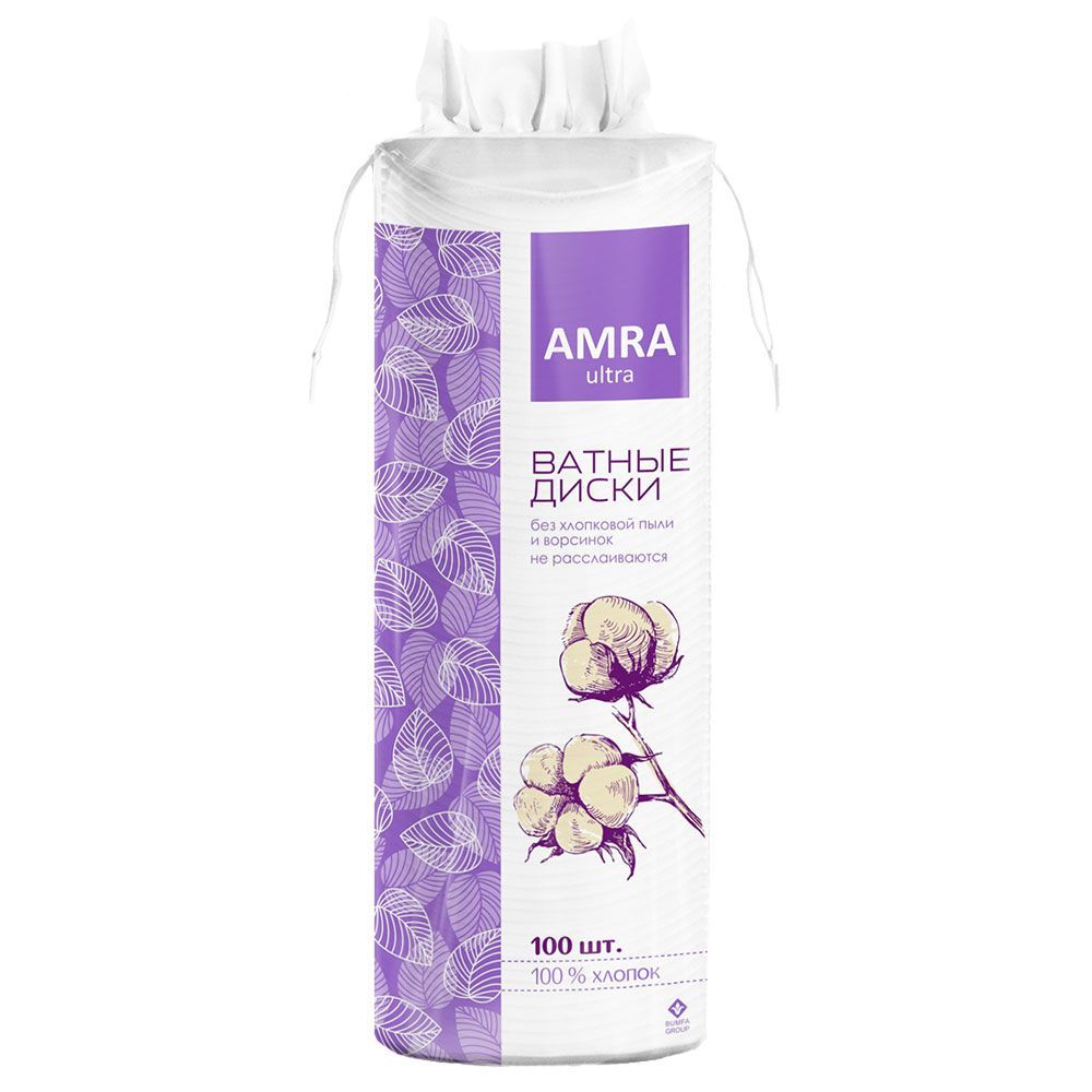 "АМРА" ватные диски 1*100*24