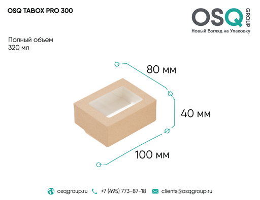 ОСК универс.контейнер ТАВОХ 300 PRO (100*80*35мм.) с окном *450 (22041)