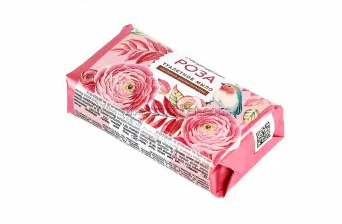 Мыло туалетное фасов. 100гр. роза в бумаж. индив.уп. *48  (Меридиан) ЧЗ
