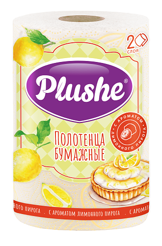 ПБ Plushe 2 слоя,1 рулон, 30м, белое с ароматом лимонного пирога 1*18уп (91777)