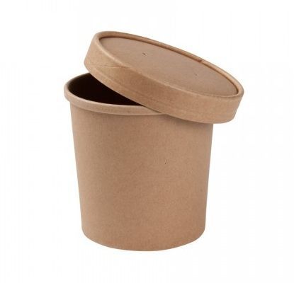 ДоЭко картонная емкость с крышкой под суп ECO SOUP 12С 340мл. 250*25 (11570)