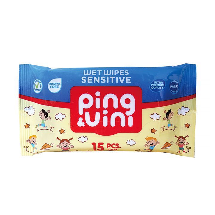 PING&VINI  детские влажные салфетки Синие 15л.*84 (PV-115)