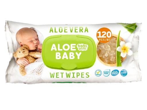 Влажные салфетки BablVini (алоэ Baby) 120л.*10 (BU-120)