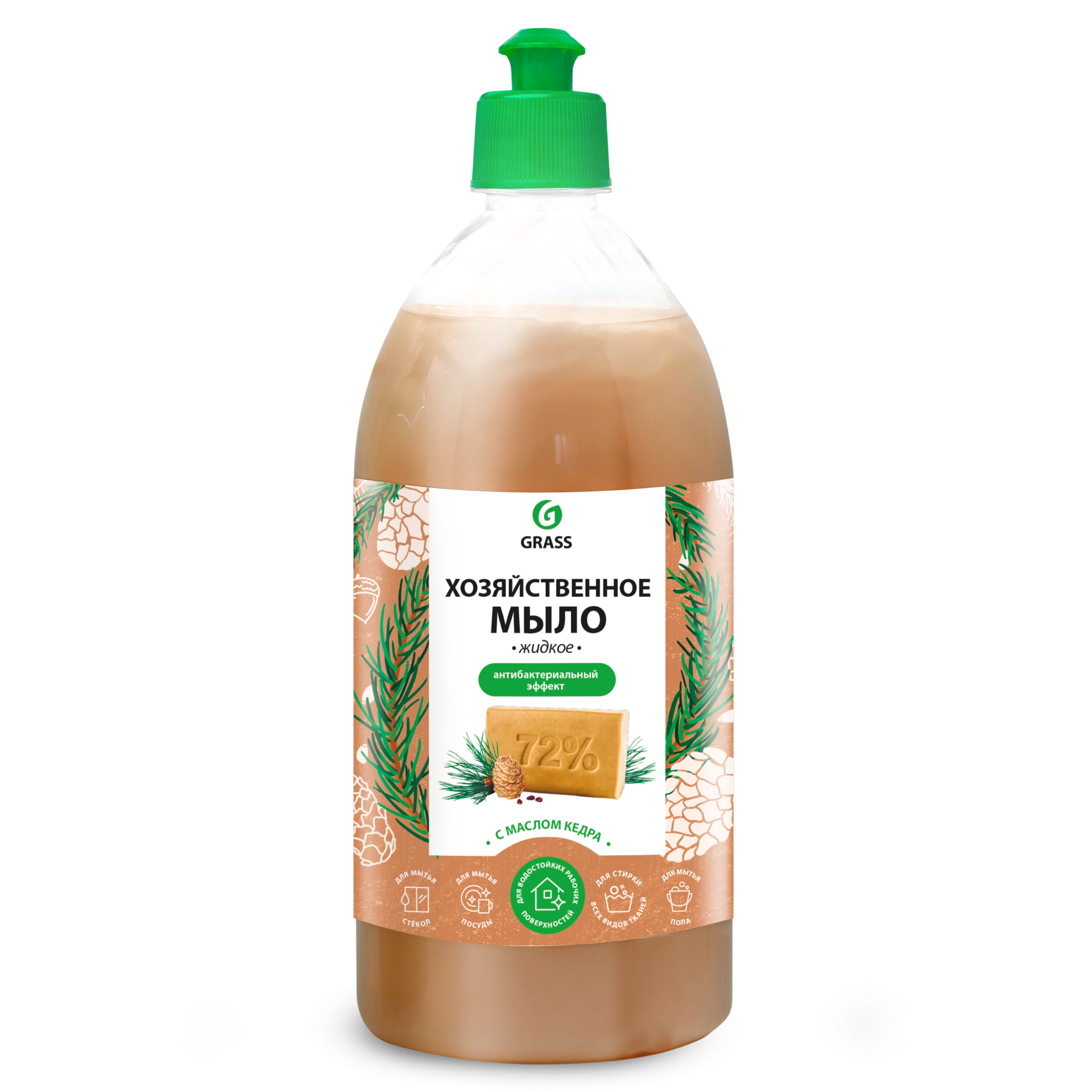 Grass мыло жидкое хозяйственное с маслом кедра 1л. *6 (125549)
