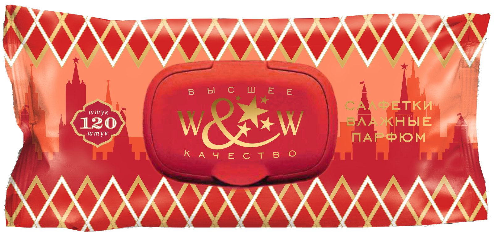 W&W парфюм. влажные салфетки 120л. Москва парфюм (WWМОС120)