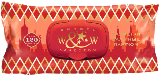 W&W парфюм. влажные салфетки 120л. Москва парфюм (WWМОС120)