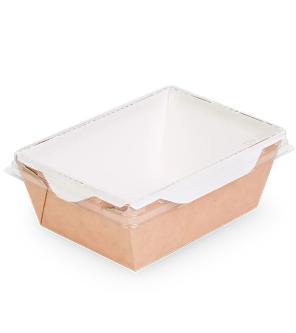 ДоЭко бумажный салатник OpSalad 450 дно + крышка 400/450  *800 (19165/19164)