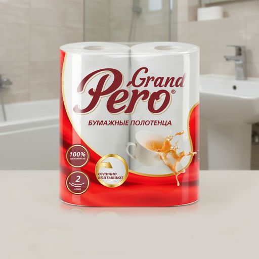 ПБ GrandPero 2сл.,2рул.,белый цвет *12 (0971)