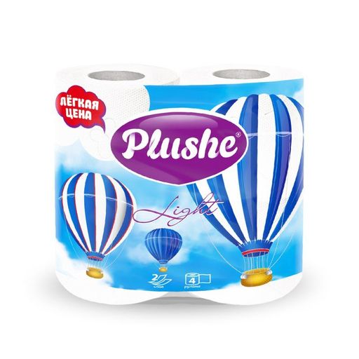 ПБ Plushe Light 2 рул.,2 слоя, белый, 1*12уп (16730/18303)
