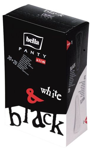 Ежеднев.прокл.Вella Panty Slim Black&White 40шт.1*12 (ВЕ-022-TN40-G02)