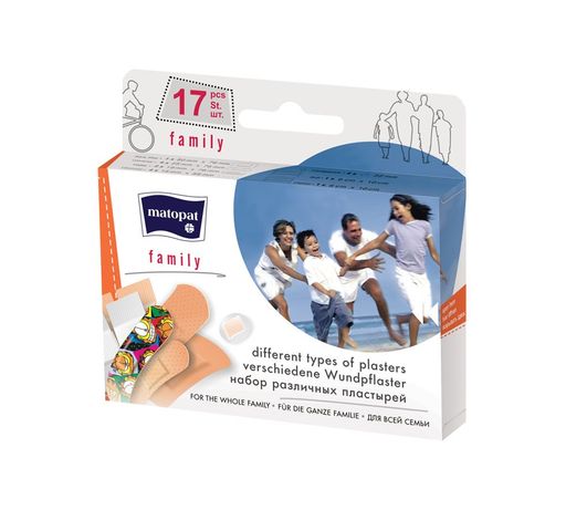 Медицинские пластыри Matopat Family (17шт.в уп) (МR-167-МММK-046)