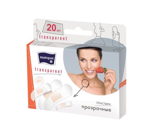 Медицинские пластыри Matopat Transparent (20шт.в уп) (MR-167-MMMK-005)