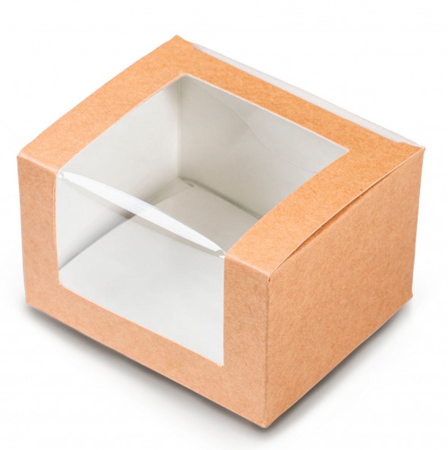 ДоЭко короб для тортов с окном Pastry Window Box крафт (130*110*80) *250 (17998)