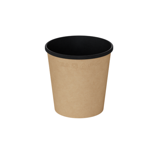 Супник картонный OneBowl UP bottom 520b/BLACK (арт.OBbot520bl) 550/25