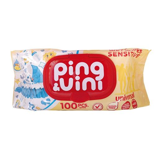 PING&VINI  влажные салфетки гигиенические Universal 100л (PV-334)