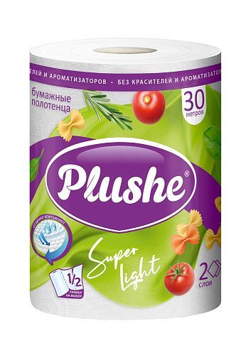 ПБ Plushe Super Light 1 рул.,2 слоя, 30м,белое, 1*18уп (79148)