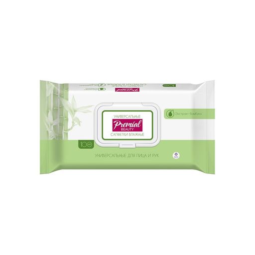 Салфетки "Premial" natural  влажные универ. с экстрактом бамбука 100л. *6