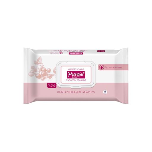Салфетки "Premial" natural влажные универ. с экстрактом ягод годжи 100л. *6