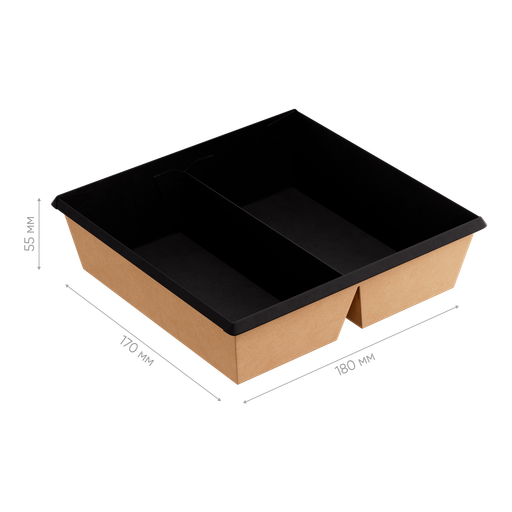 Контейнер картонный OneClick Bottom с 2-мя секц. 1200DB/bBLACK (арт.OCbot1200DB/bBL) 180*20