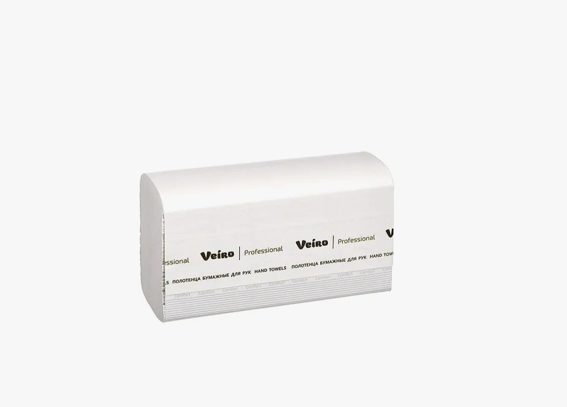 Z1-250 Veiro Professional Lite бумажнные полотенца,1сл.,листовые,белые 1*21