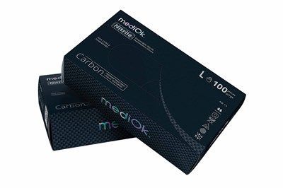 Перчатки нитриловые неопудр.смотровые MEDIOK черные L 1/10*100шт (10%)
