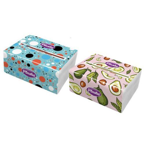 Салфетки Plushe Мини 200л., 2сл.,V-сложение,Ассорти *24 (86163)