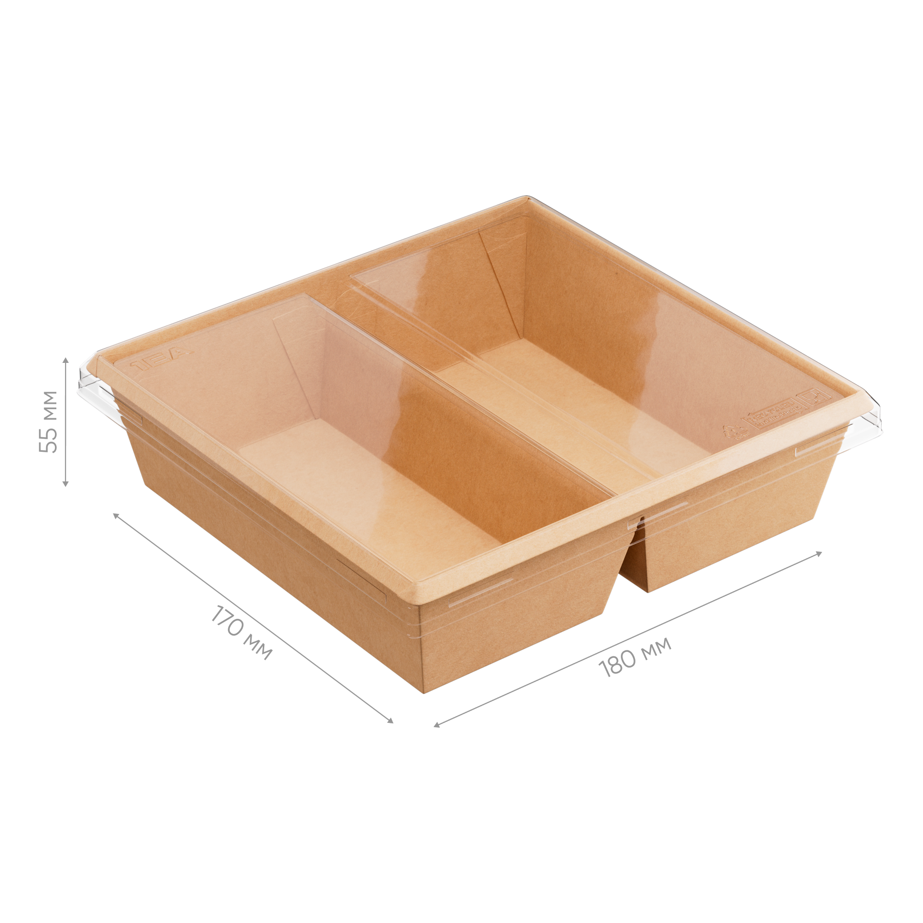 Контейнер картонный OneClick Bottom с 2-мя секц. 1200DB/b (арт.OCbot1200DB/b) 180*20