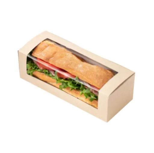 ДоЭко контейнер под сэндвич с окном OSQ Baguette box *250 (18689)