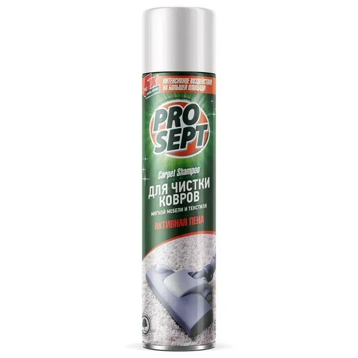 Carpet Shampoo активная пена для чистки ковров, мебели и текстиля PROSEPT 400мл.(01030)