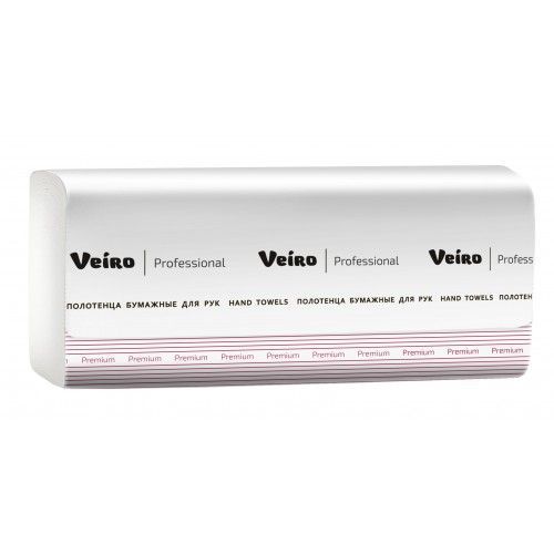 V32-200 Полотенца бумажные белые Veiro Professional Lite,2сл., 200лист. 1*20