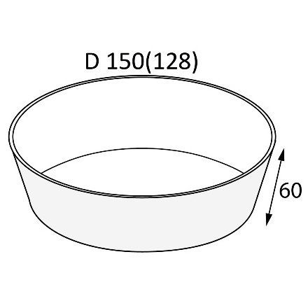 ОСК ёмкость круглая Round Bowl 750 ДНО БЕЛАЯ *270/45 (20408)