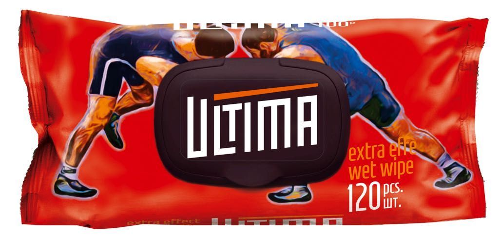Влажные салфетки Ultima Cпорт красный 1*120л.*10 (SP-120)