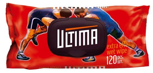 Влажные салфетки Ultima Cпорт красный 1*120л.*10 (SP-120)