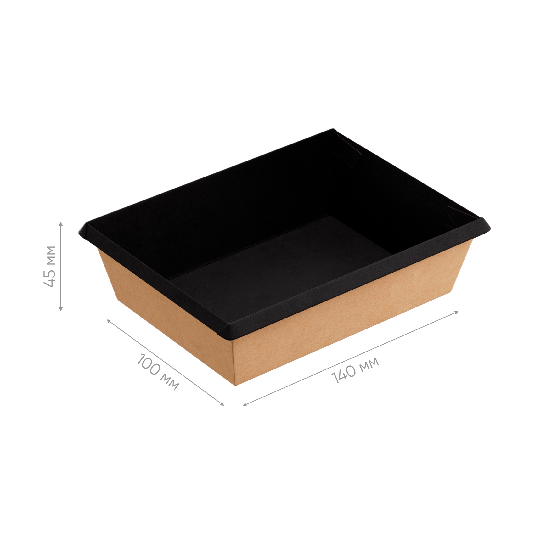 Контейнер картонный OneClick Bottom 500/bBLACK (арт.OCbot500/bBL)  400/50