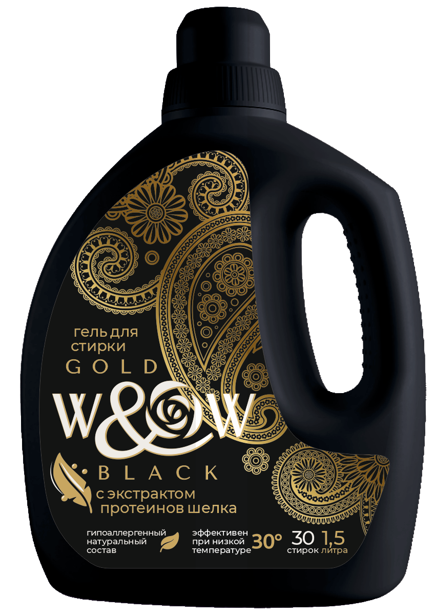 Гель-концентрат для стирки "W&W" Black 1,5л. (WW-2121)