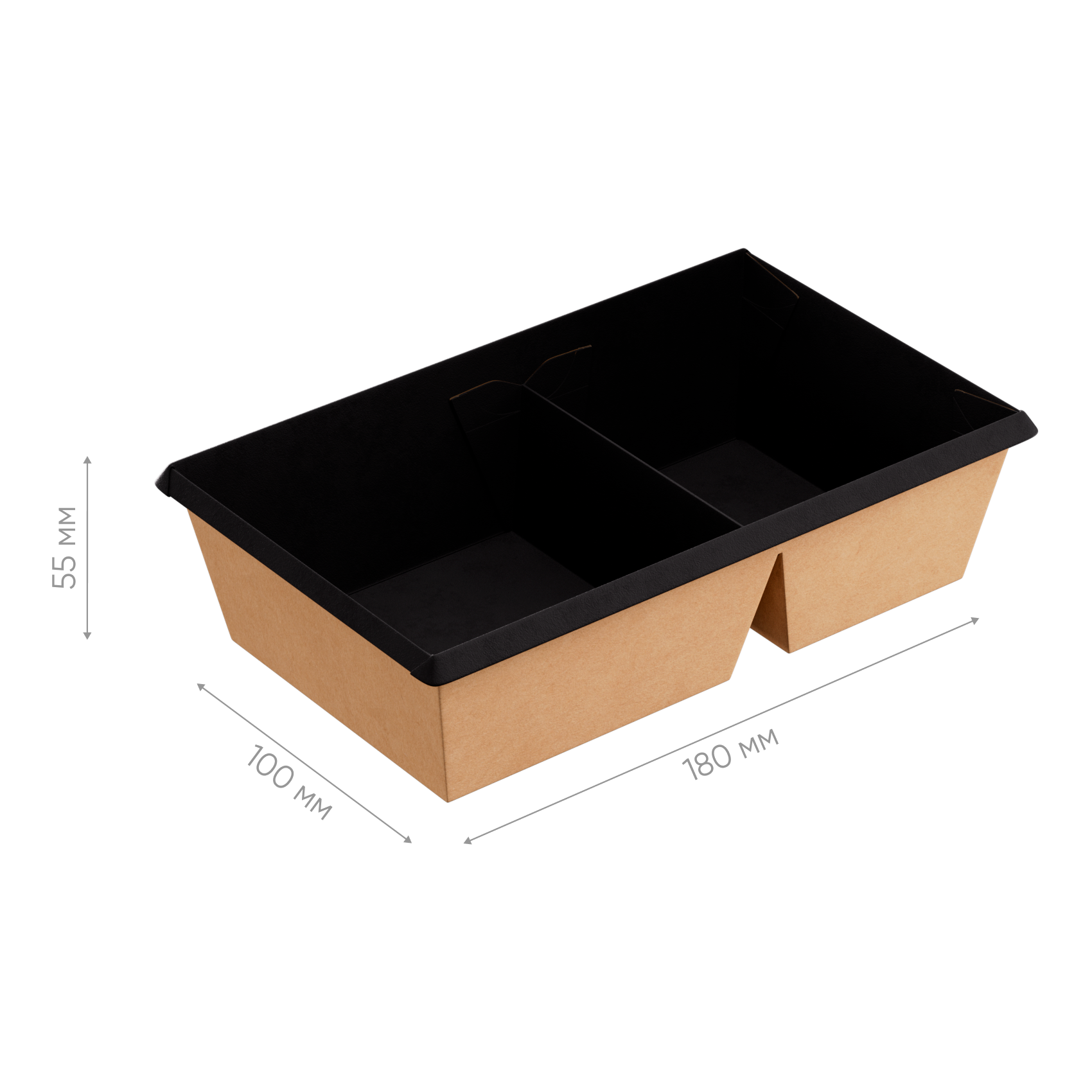 Контейнер картонный OneClick Bottom с 2-мя секц. 800DB/bBLACK (арт.OCbot800DB/bBL) 300*50