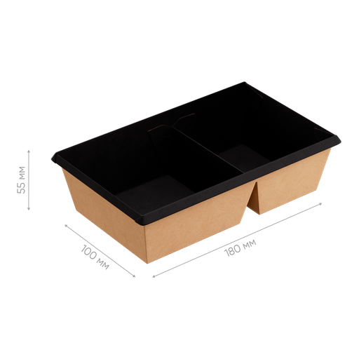 Контейнер картонный OneClick Bottom с 2-мя секц. 800DB/bBLACK (арт.OCbot800DB/bBL) 300*50