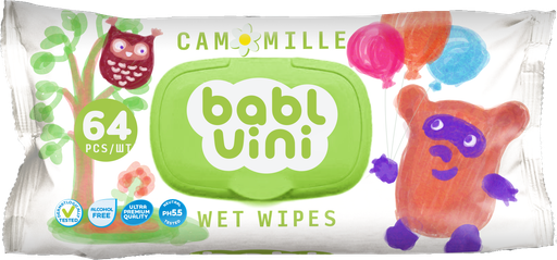 Влажные салфетки BablVini 64л.*16 (BU-64)