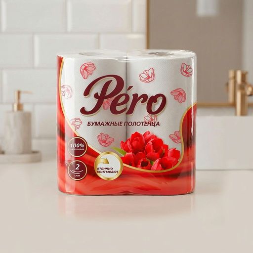 ПБ Pero Tulip 2сл.,2рул.,белый цвет *12 (2593)