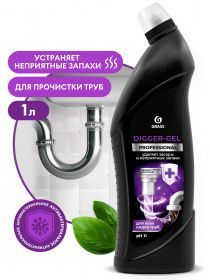 Ср-во щелочное д/прочистки канализ.труб Digger-gel Professional 1л. (125569)
