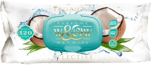 W&W парфюм. влажные салфетки 120л. Tropical Coconut (WWTC-120)