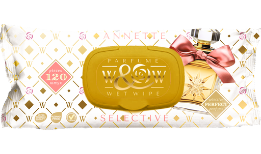 W&W парфюм. влажные салфетки 120л. Annette (WWAS-120)