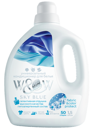 Кондиционер для белья "W&W" SKY BLUE 1,5л. (WW-2169)