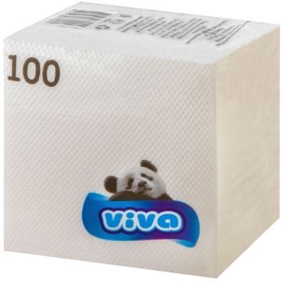 Салфетки  (VIVA) 100л.белые, красная упаковка *20 (8717)