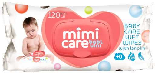 Влажные салфетки BablVini MIMI CARE 120л.,розовые*12 (900711)