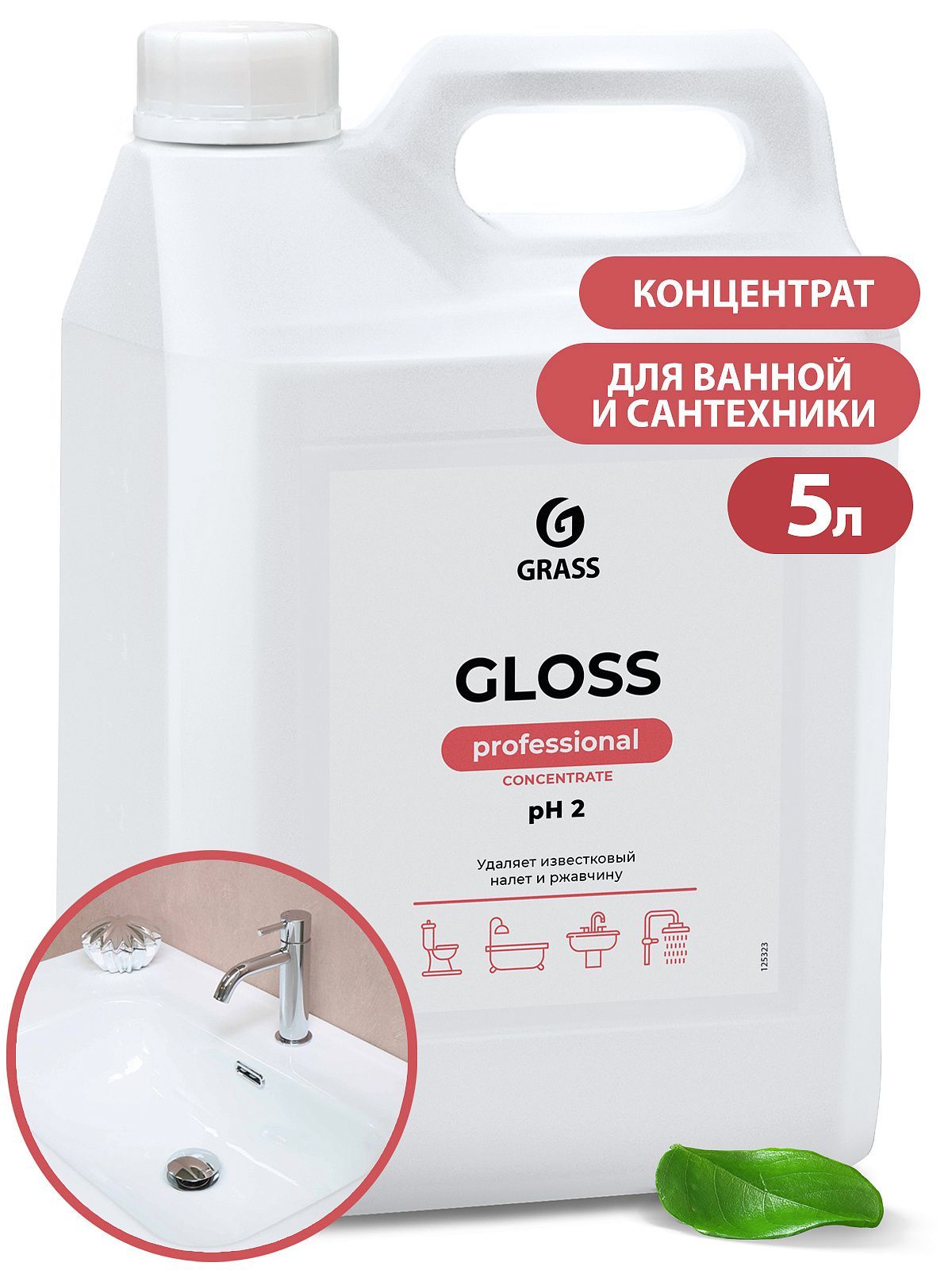 Gloss concentrate очиститель налета и ржавчины,5,5л. *4 (125323)