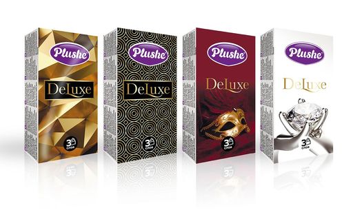 Платочки бумажные Plushe Deluxe Standart 3сл.10л. 1*10 (28уп)  (5066)