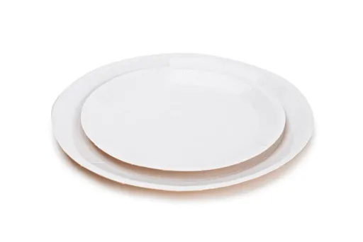 ОСК бумажная тарелка PLATE 230мм. WB белая/крафт 1/900*100 (22556)